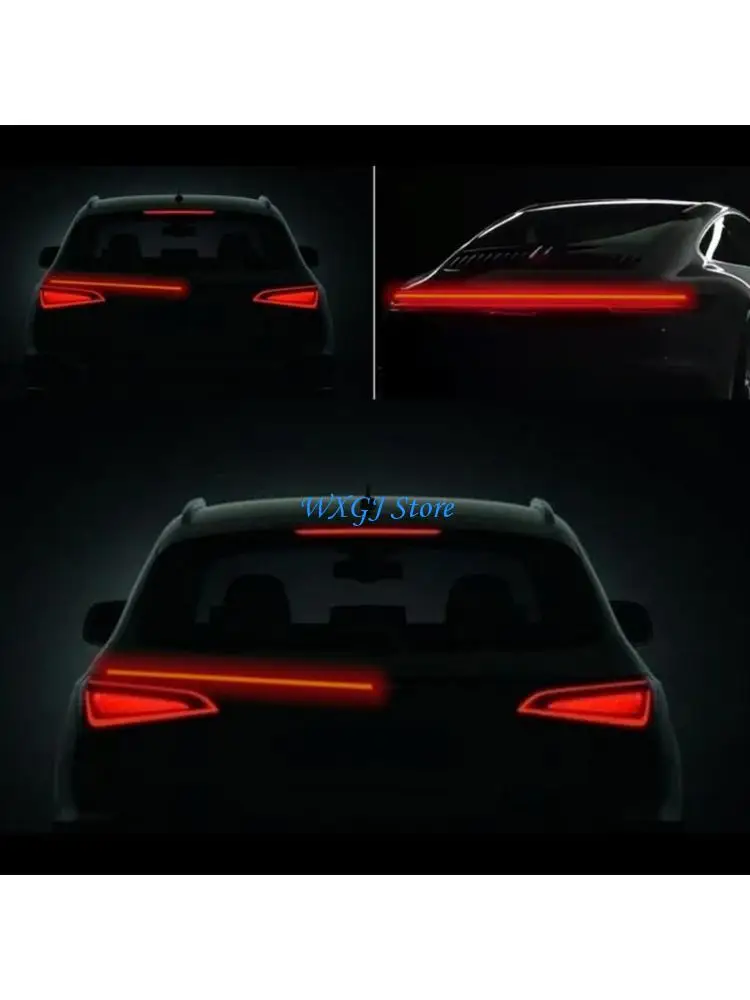 

37JE Car 12V LED Rear Trunk Tail Lip Spoiler Wing Trim Brake Turn Light Strip