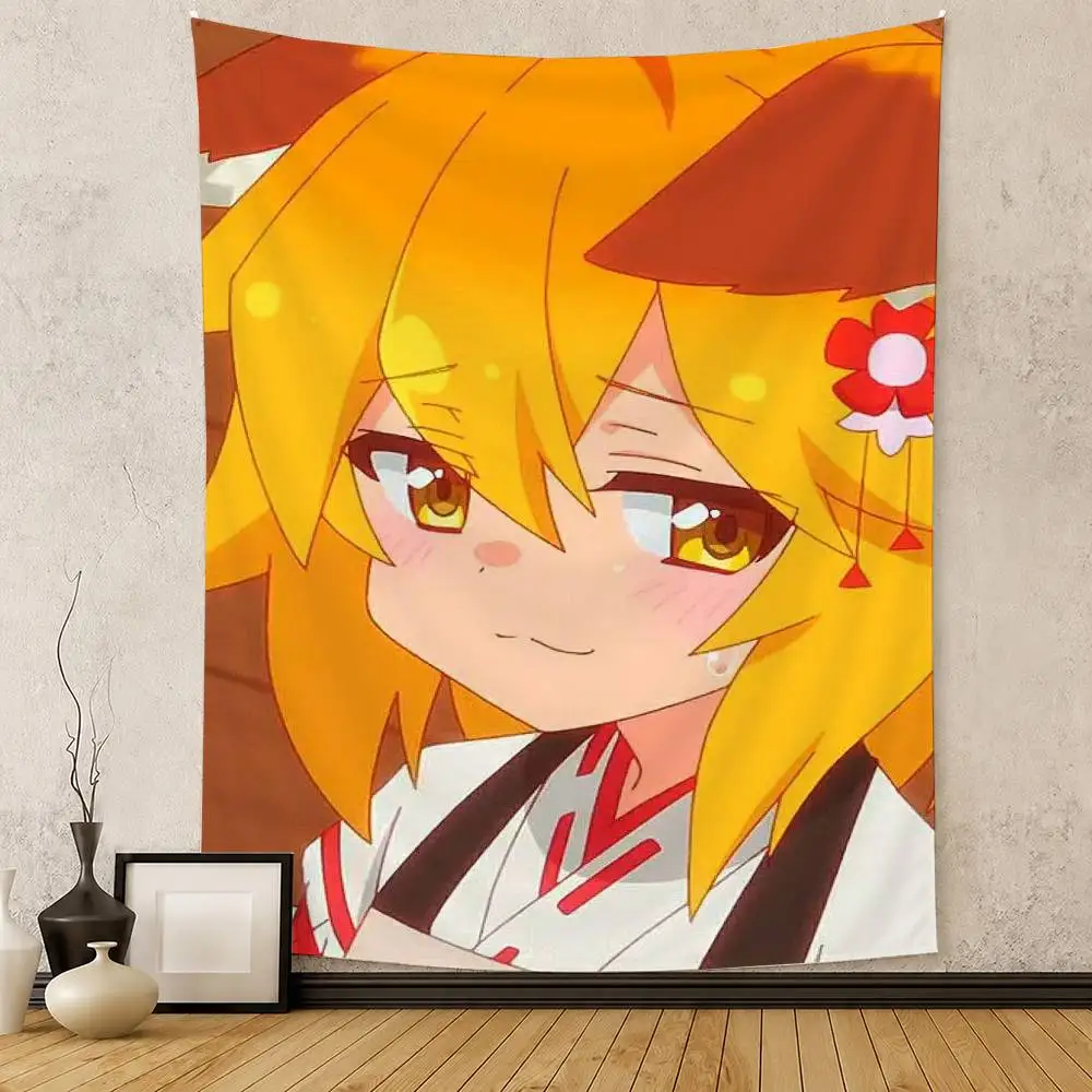 Anime The Helpful Fox Senko San Flag Digital Printing Banner for Garage Wall Out Door Decoration