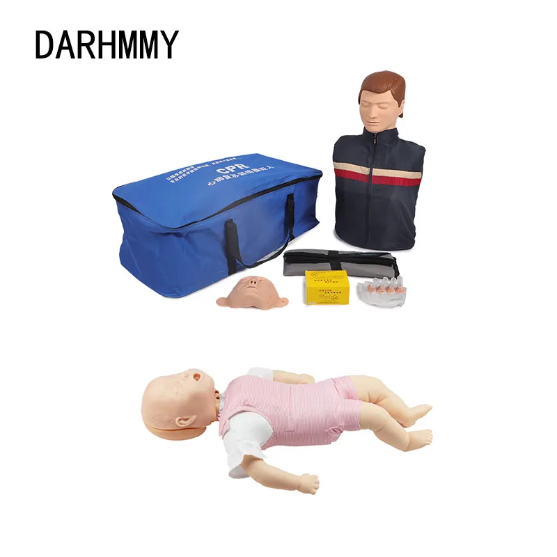 DARHMMY Half Body Adult CPR Training Manikin Professional Nursing Training Mannequin Teaching Model  First Aid Training Dummy