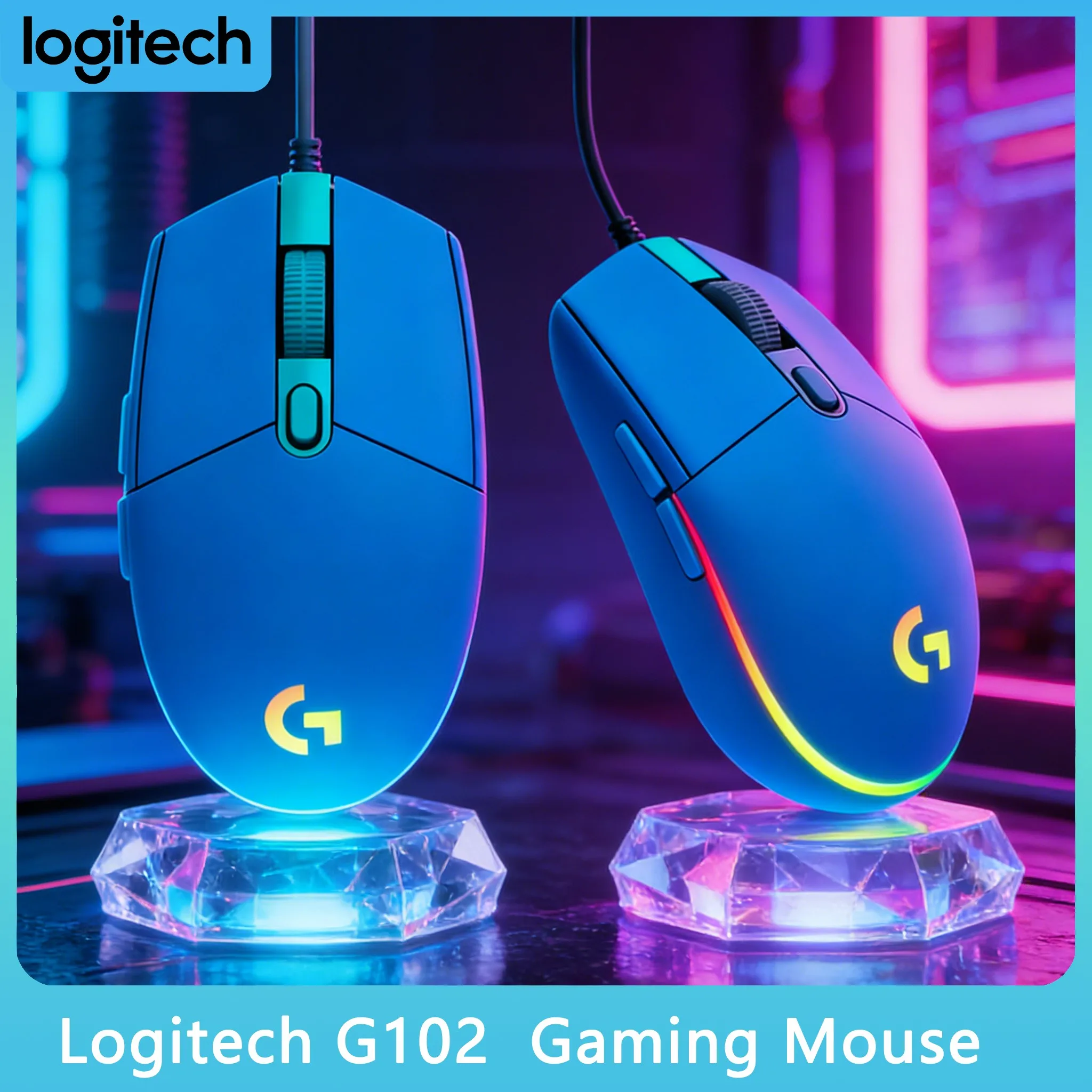 

Игровая и офисная мышь Logitech G102 проводная, универсальная