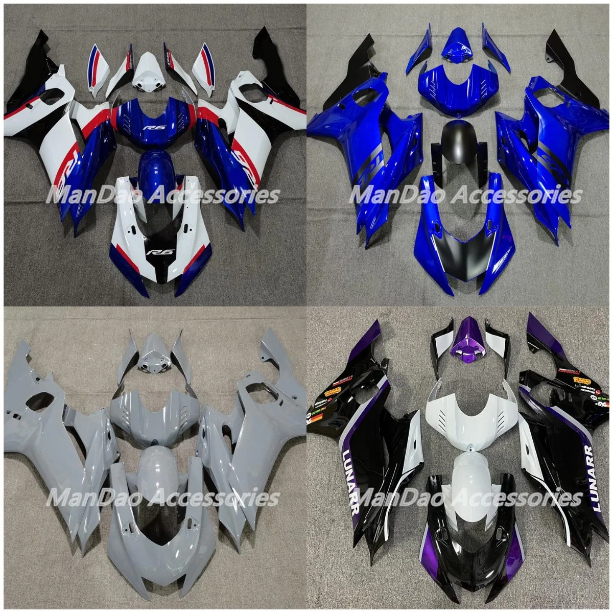 NEW ABS Motorcycle full Fairing Kit fit For YZF R6 2017 2018 YFZ-R6 2019 2020 2021 2022 Bodywork Fairings kits set