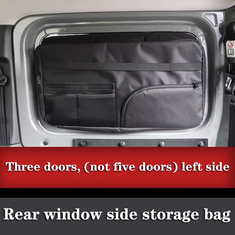 JMN088 SXMA Multi-Pockets Storage Bag Rear Left Window Tool Organizer Portable Cargo Oxford cloth for Jimny JB74 3Door 2018++