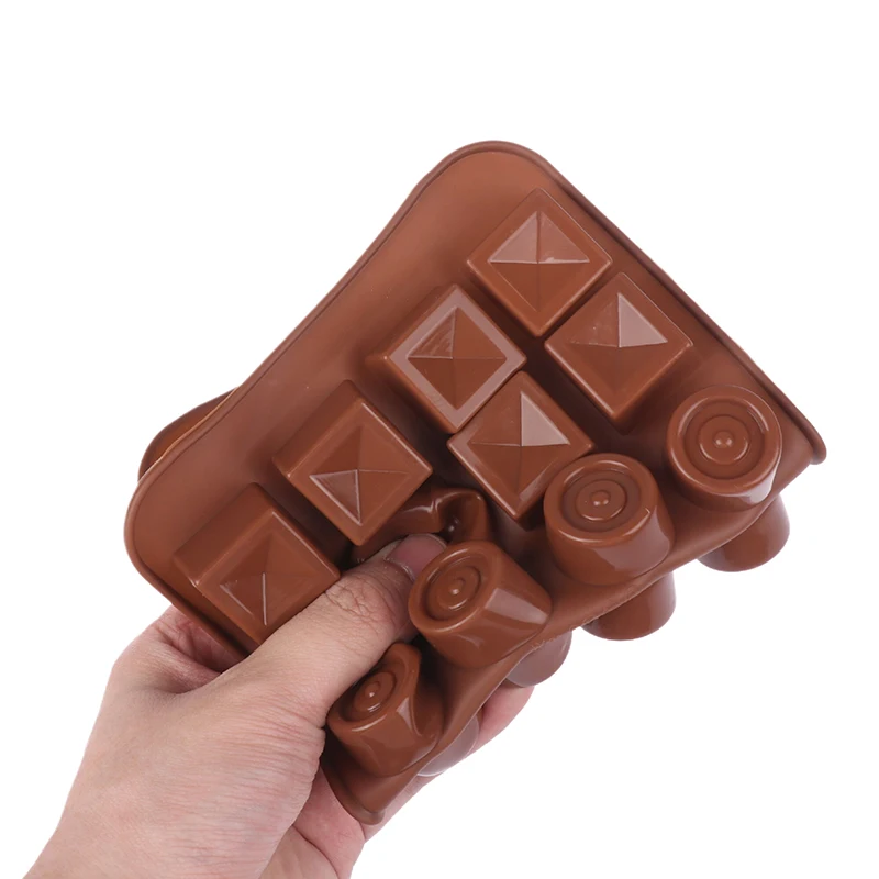 1pc DIY Chocolate Baking Mold Round Square Silicone Mold For Candy Jelly Fudge Truffle Ice Cube Molds Home Kitchen Bakeware