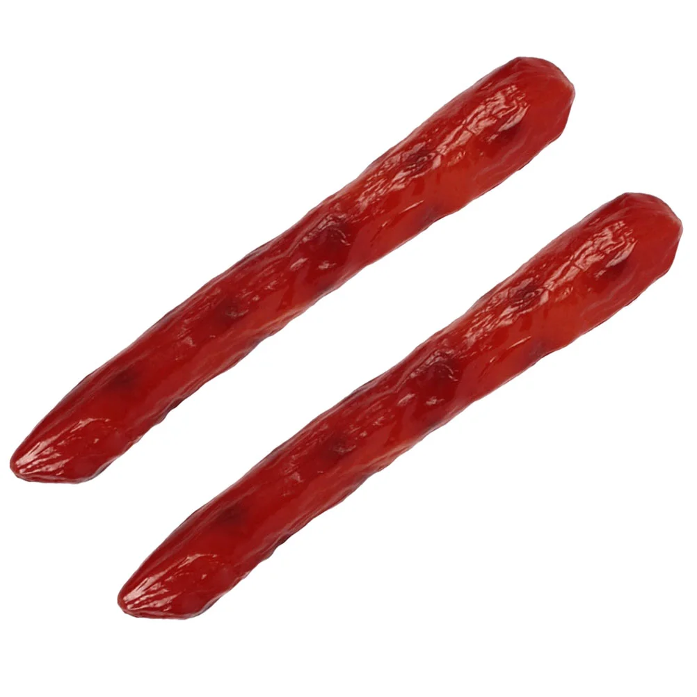 2 Pcs Realistic Simulated Food Model Montessori Educational Toy Lifelike Artificial Sausage Props Fake Food Photography