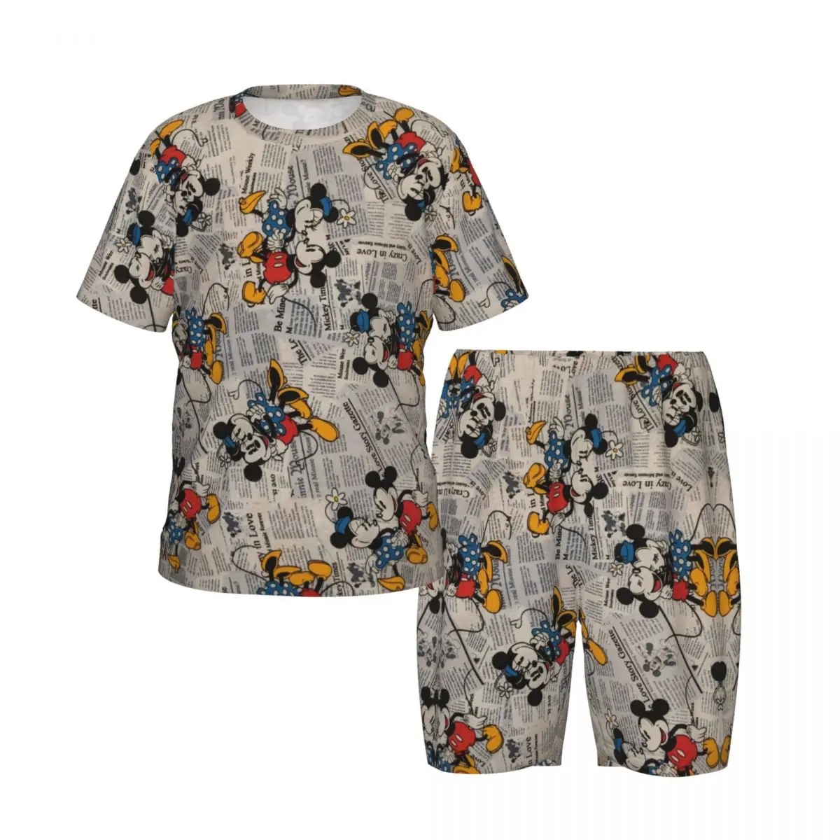 

kawaii Mickey Kid's Pajamas Set 2 Piece Set For Kids Casual Long sleeve Suit