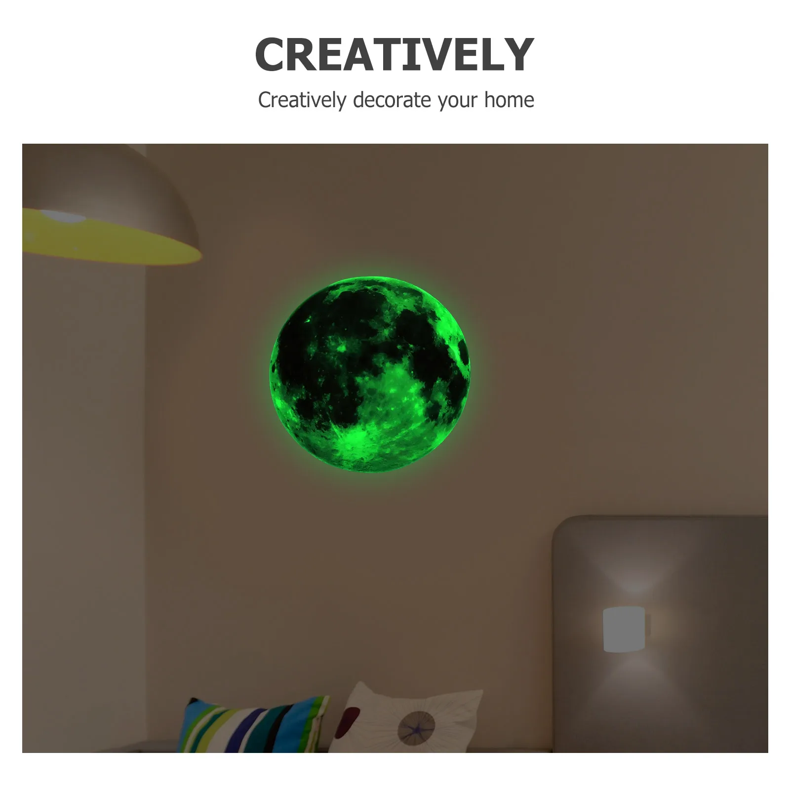 

Luminous Moon Wall Sticker Full Stickers Kids Decal Glow The Dark Decals for Walls Art