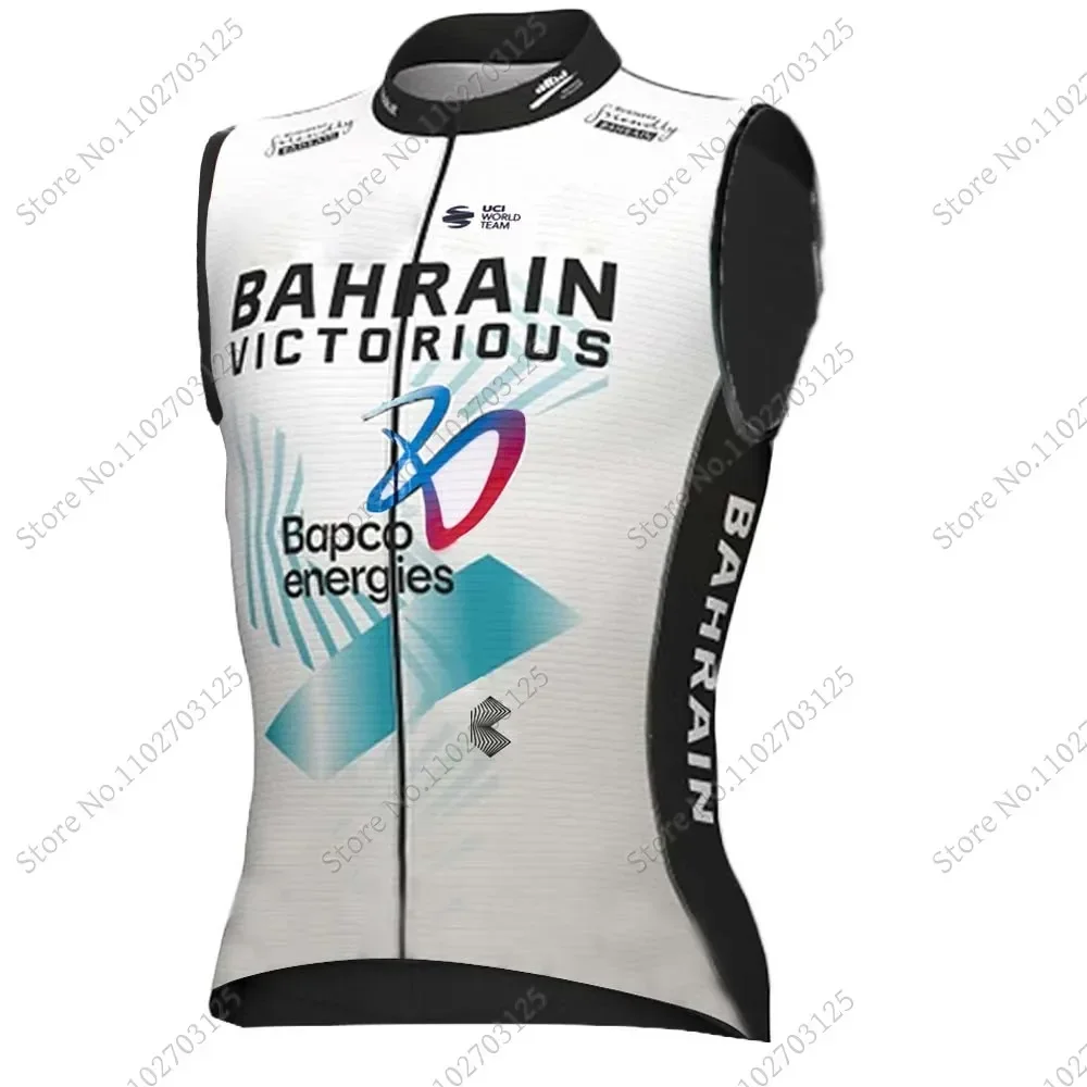 Winter 2025 Bahrain Victorious Team Cycling Vest Sleeveless Jersey Bike Clothing Mountain Road Bicycle Jerseys MTB Camisa