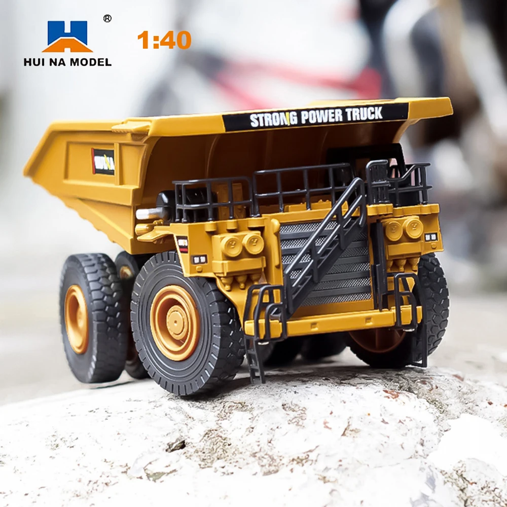 Huina 1/40 Scale Dumper Metal Model 1912 Alloy Car Model Truck City Diecast Engineering Vehicle Car Toys Collection for Boys Kid