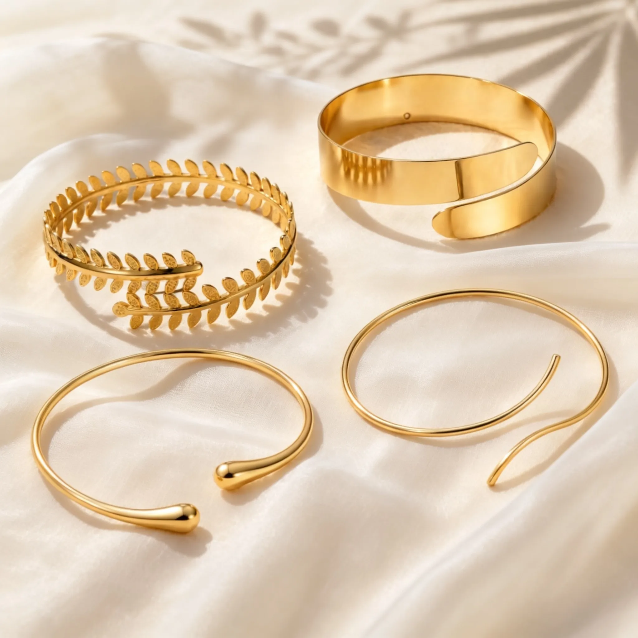 Women's Minimalist Adjustable Gold Plated Anklet