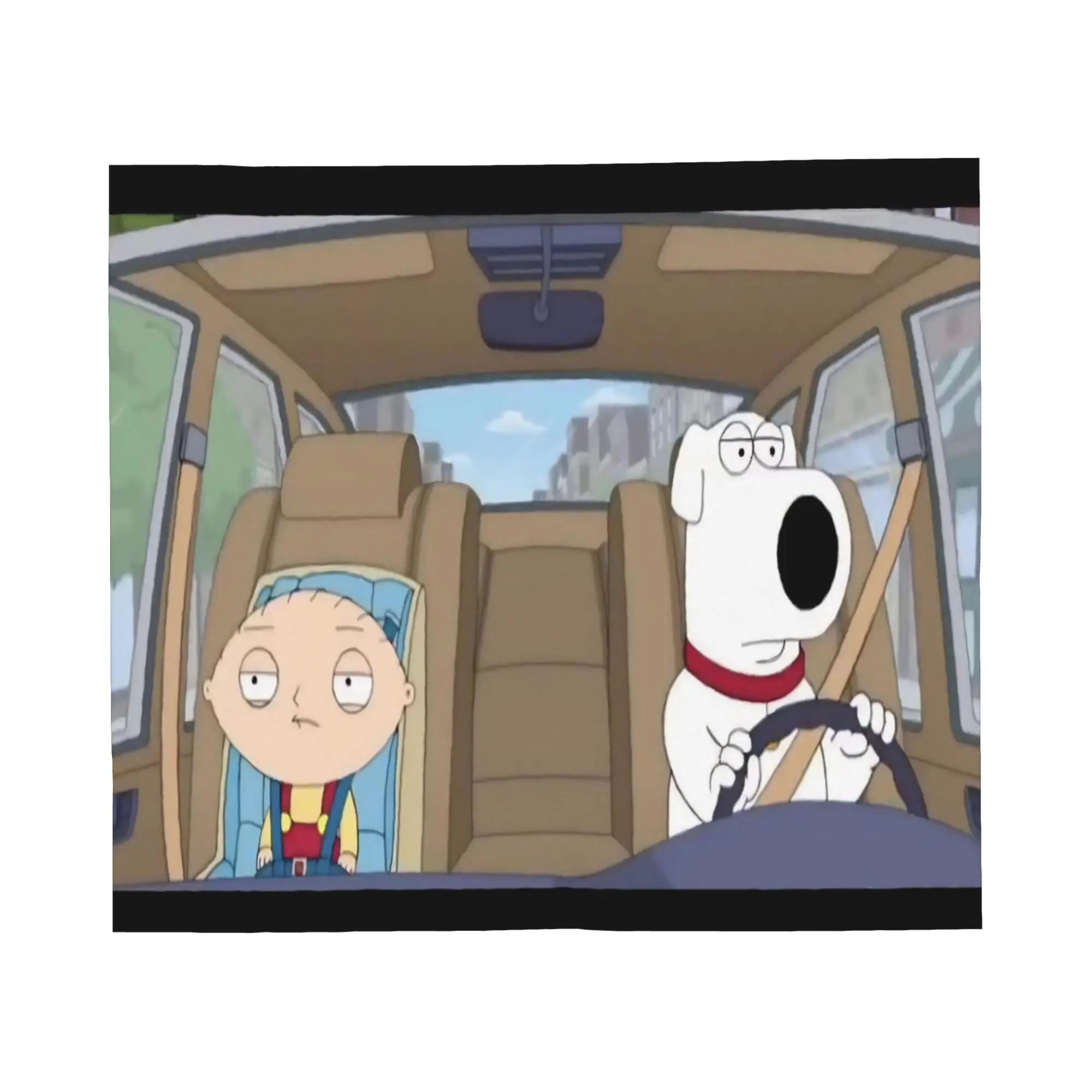 Familys Guys Anime Blanket Stewarts Brian Dog Wool Vintage Warm Throw Blankets for Coverlet Textile Decor