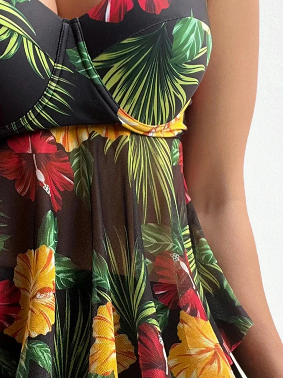 2023 costume da bagno Tankini con tracolla da donna costume da bagno con stampa a vita alta costume da bagno estivo costume da bagno push up femminile