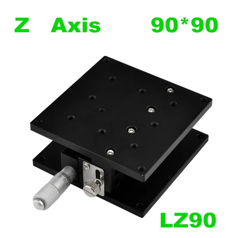 

Z Axis 90*90Mm Displacement Lift Stage Manual Fine Tuning Platform Rail Sliding Table 90*90Mm LZ90 Z90