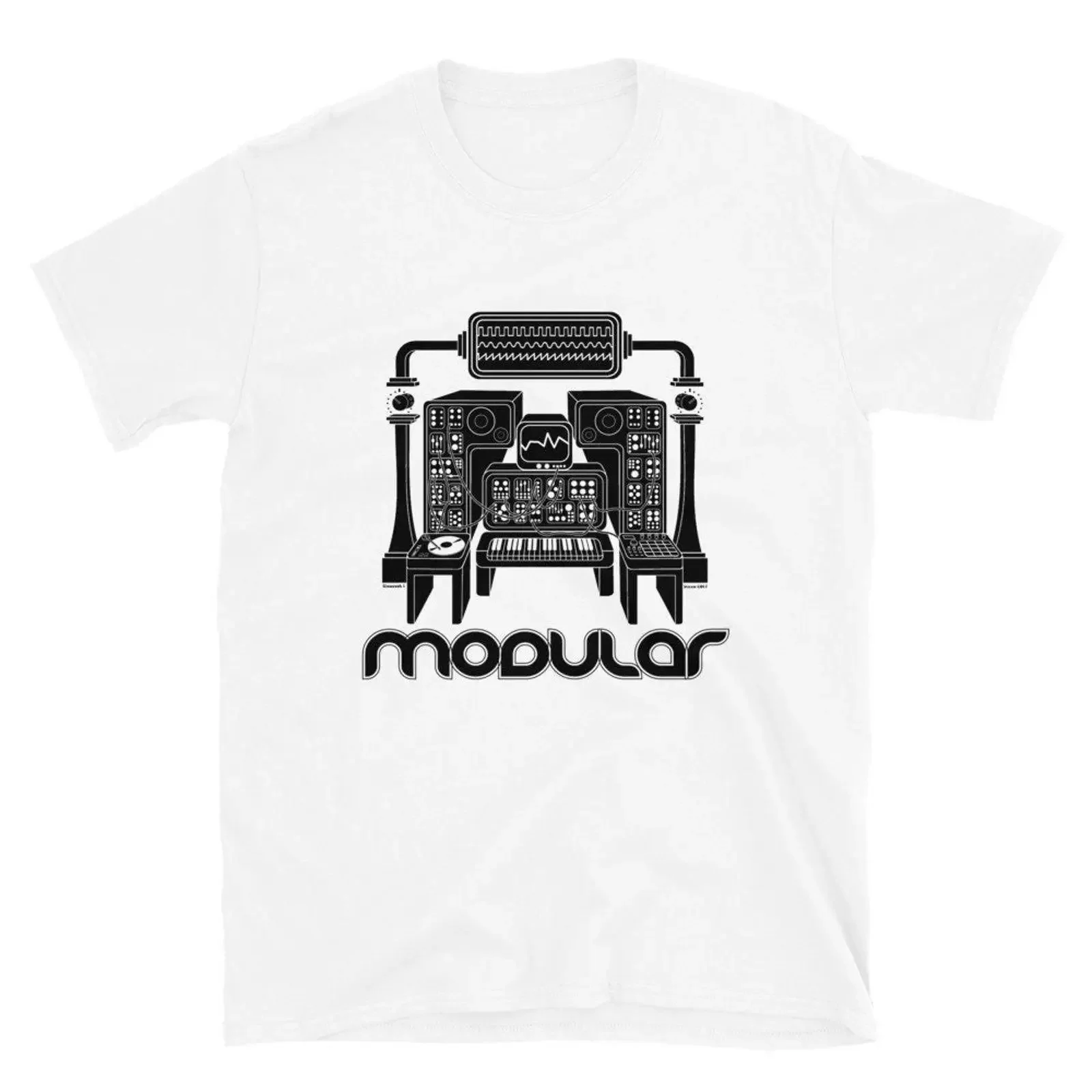 Modular Synthesizer Musician T Shirt vintage Washed Stretched Stylish Top For Everyday Wear Breathable streetwear Soft