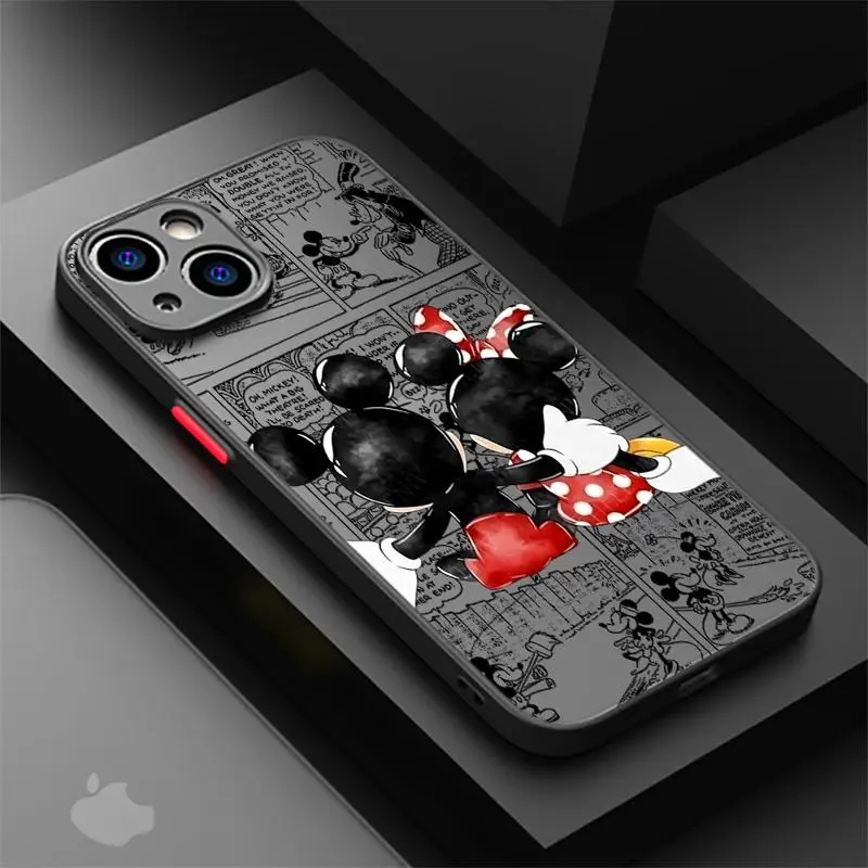 Disney Mickey Mouse Animaton phone cases for Apple iPhone 11 16 case 8 14 12 Pro 15 7 8Plus 13 Mini XS X XR Luxury fundas Cover