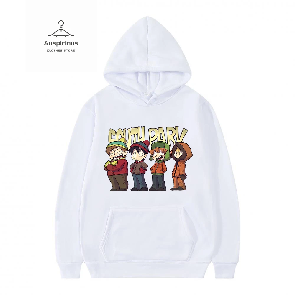

S-Southes Park Printed Men's Hooded Sweater Sports Pullover Harajuku Long Sleeve Casual Loose Coat Street Wear