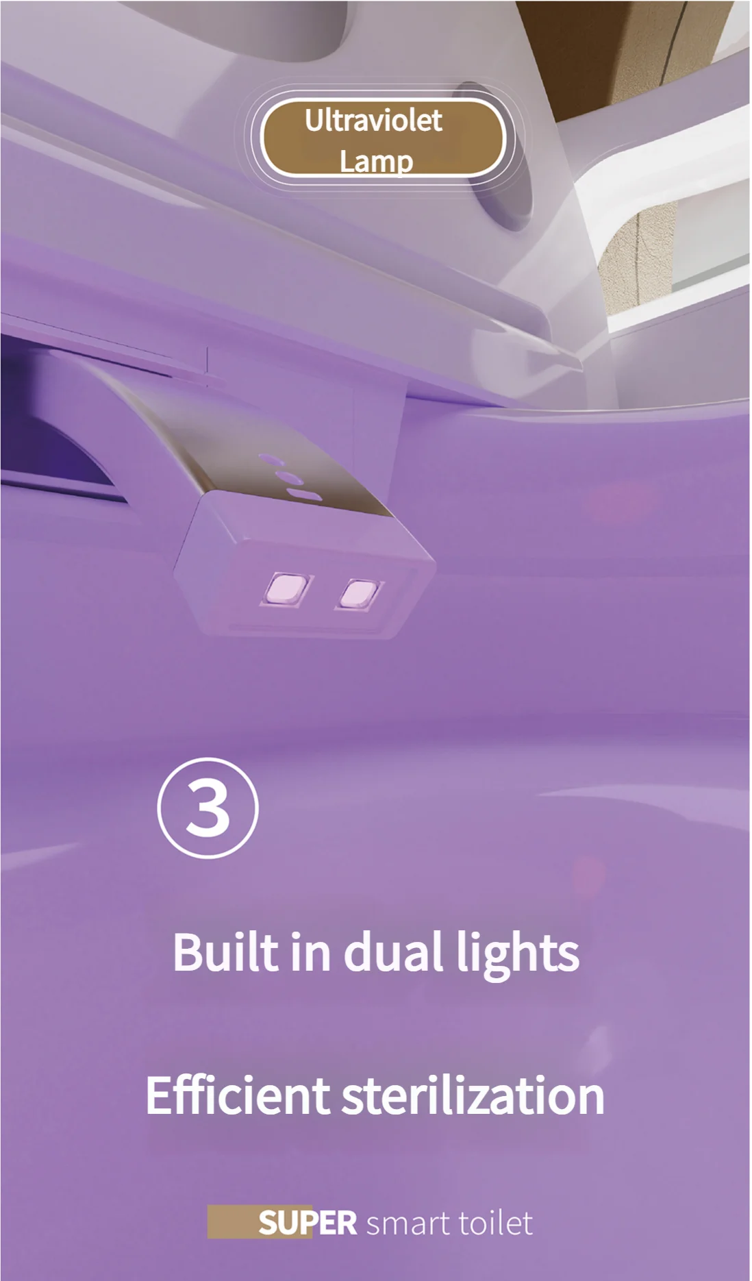 Safety-Enhanced Intelligent Smart Toilet With Support Handles Big Size Auto Open Fully Automatic For Elderly Or Pregnant Women - view 3