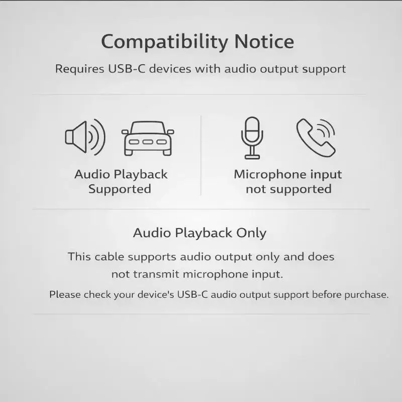 USB C To 35mm AUX Audio Cable Built In DAC Type C To AUX Adapter For USB C Phones Car AUX Speakers