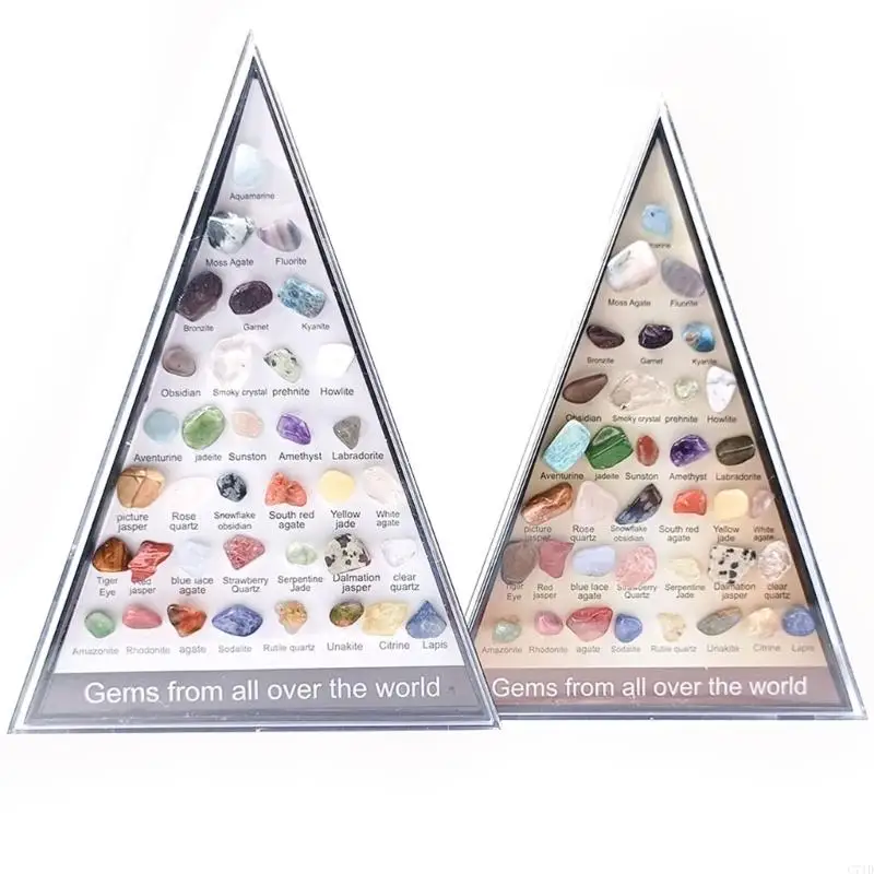 Multifuntional Natural Stone Set Containing 36 Crystal Agate Minerals Suitable for Collectors and Enthusiasts