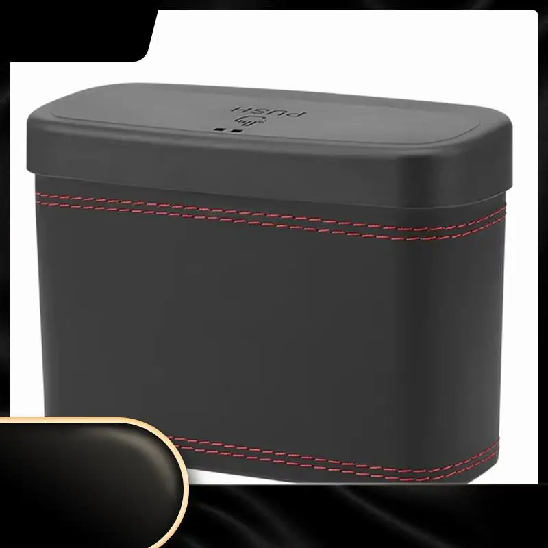 

Car Trash Bin - Hanging Vehicle Garbage Dustbin, Square Pressing Type, Auto Storage Box, Plastic-N29R