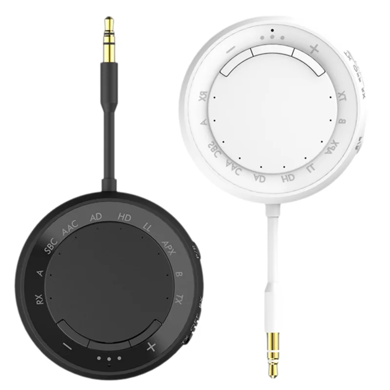 JABS-Bluetooth 5.4 передатчик-приемник для 2 наушников с низкой задержкой/HD AUX беспроводной аудио Bluetooth адаптер для самолета