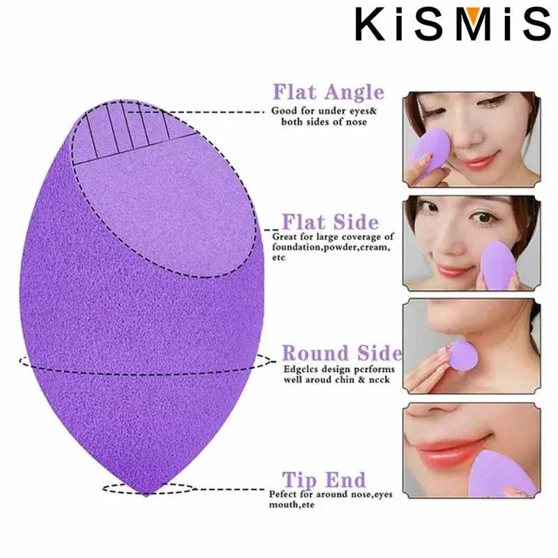 Set di 7 spugne per trucco, soffio cosmetico morbido per fondotinta e polvere, strumento di bellezza bagnato e asciutto