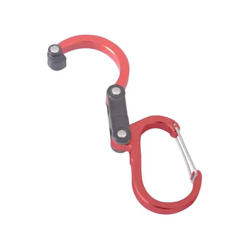 Hybrid Gear Clip - Carabiner Rotating Hook Clip Non-Locking Strong Clips for Camping Fishing Hiking Travel Backpack Out