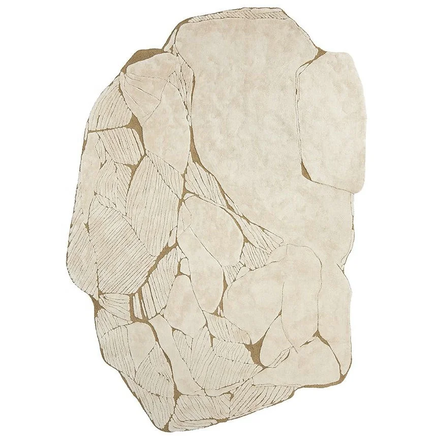 

Hand Tufted Stone Shape Pattern Wool Living Room Carpets and Decorative Rugs