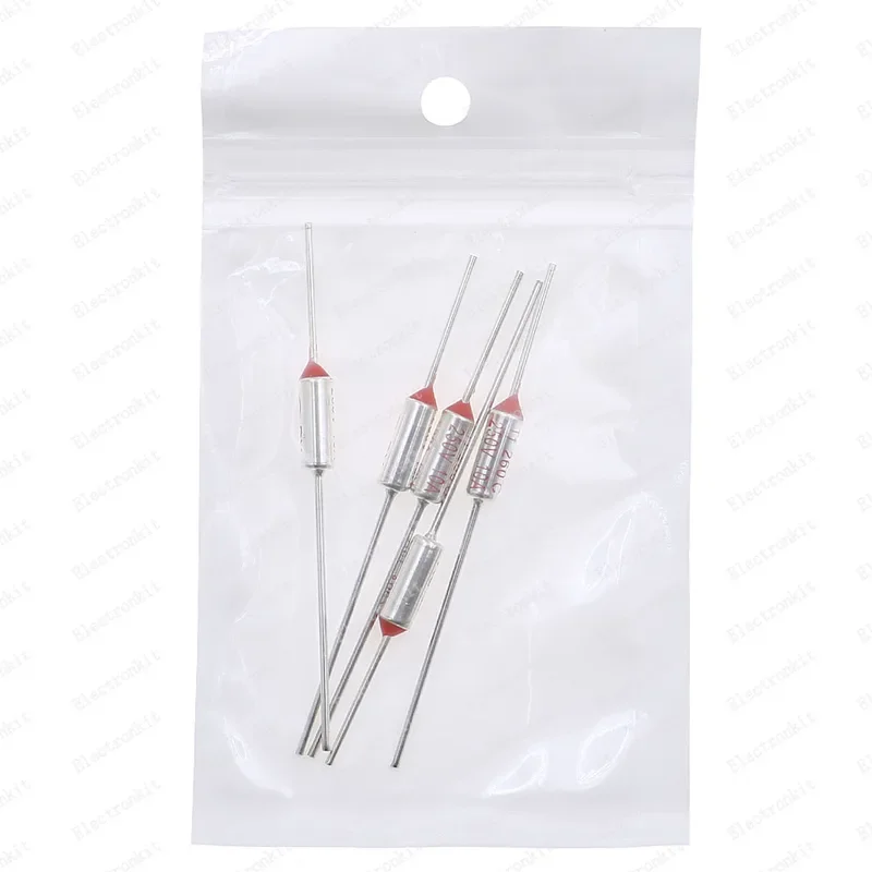 110pcs 10A 250V Thermal Cutoffs 72℃ degree - 300℃ degree TF Thermal Fuse Assortment kit 22Values Each 5Pcs