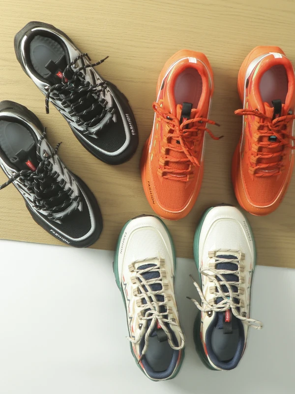 

Men's Spor Breathable Casual oes Sli Splicing Me Upper Versatile Spring Season Comfortable Rubber Sole round Toe