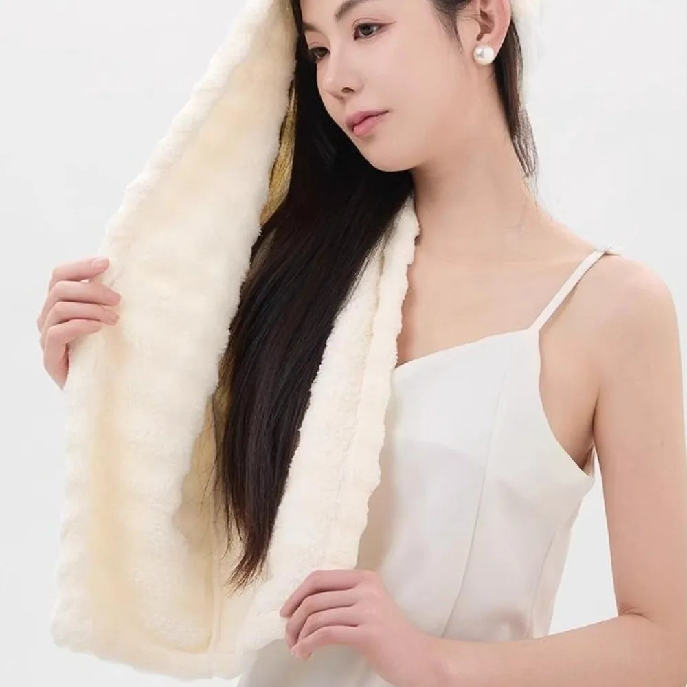 Extra Large Hair Towel Fast Drying Super Absorbent Hair Towel Wrap with Elastic Band Comfortable Hair Dry Turban Home Use
