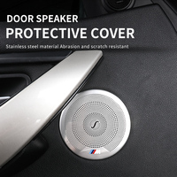 4PCS Stainless Steel Car Door Audio Speaker Cover Frame Protector Sticker For BMW X3 X4 G01 G02 3 Series 3GT F30 F32 F34 F36