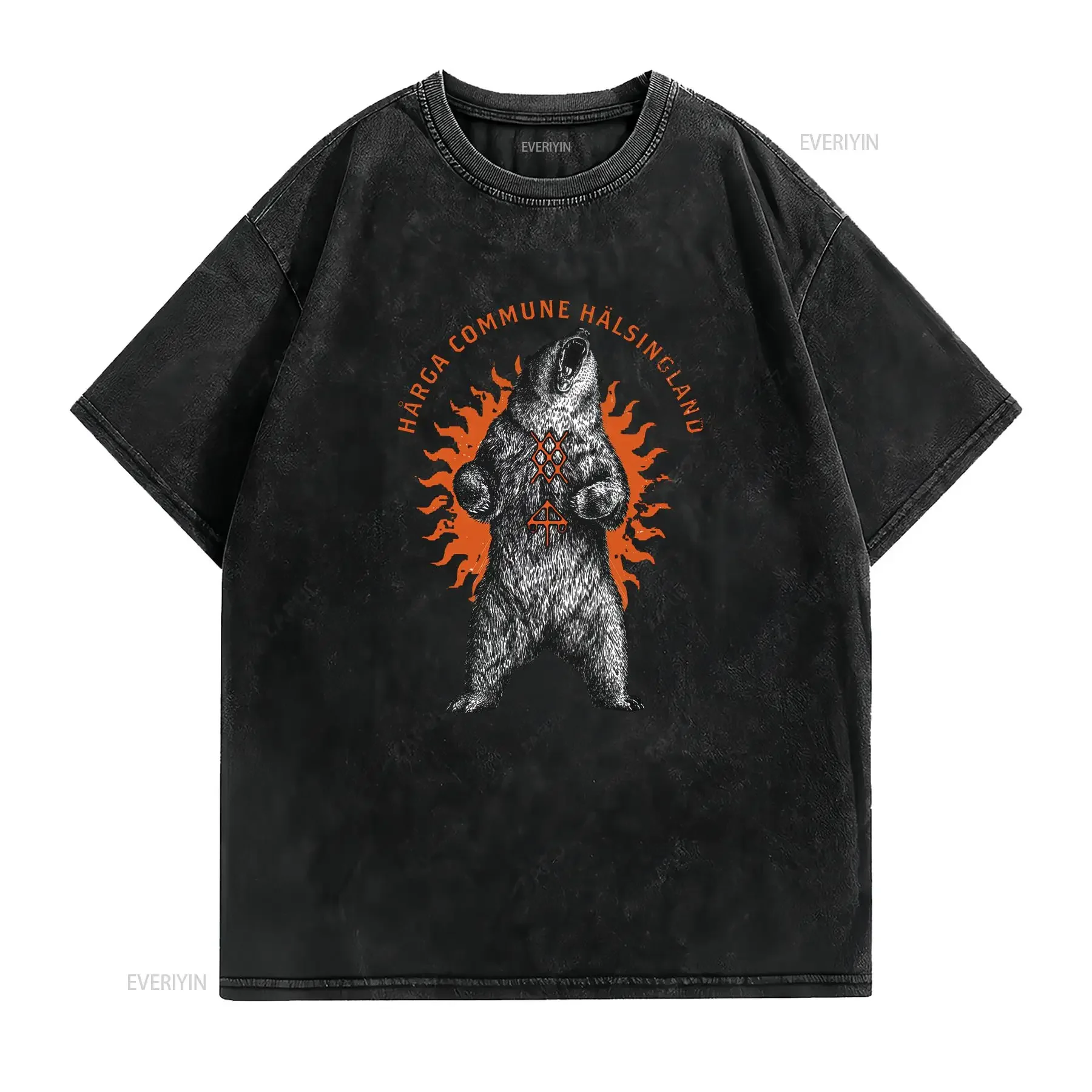 Midsommar Inspired T Shirt Bear on Fire Horror Movie Screen Cult Classic Small XXL vintage Washed Top For Everyday Wear graphic