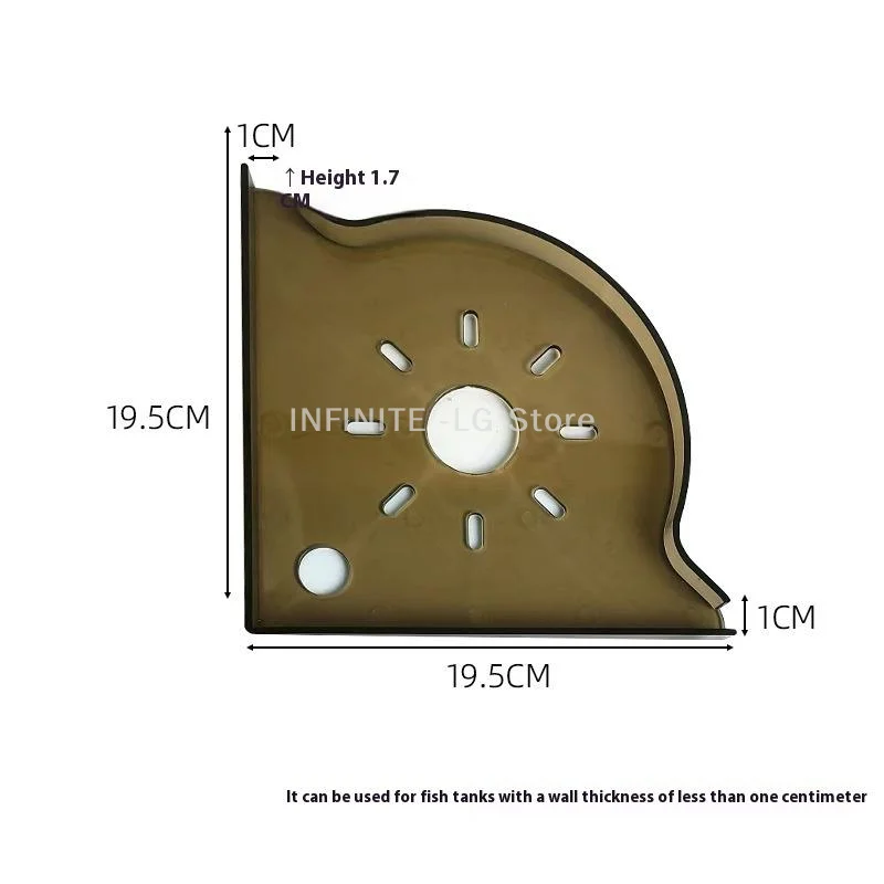 Fish Tank Mount Corner Shelf with Hydroponics Green Plant Tray, Punch-free Storage Rack Landscape Bracket