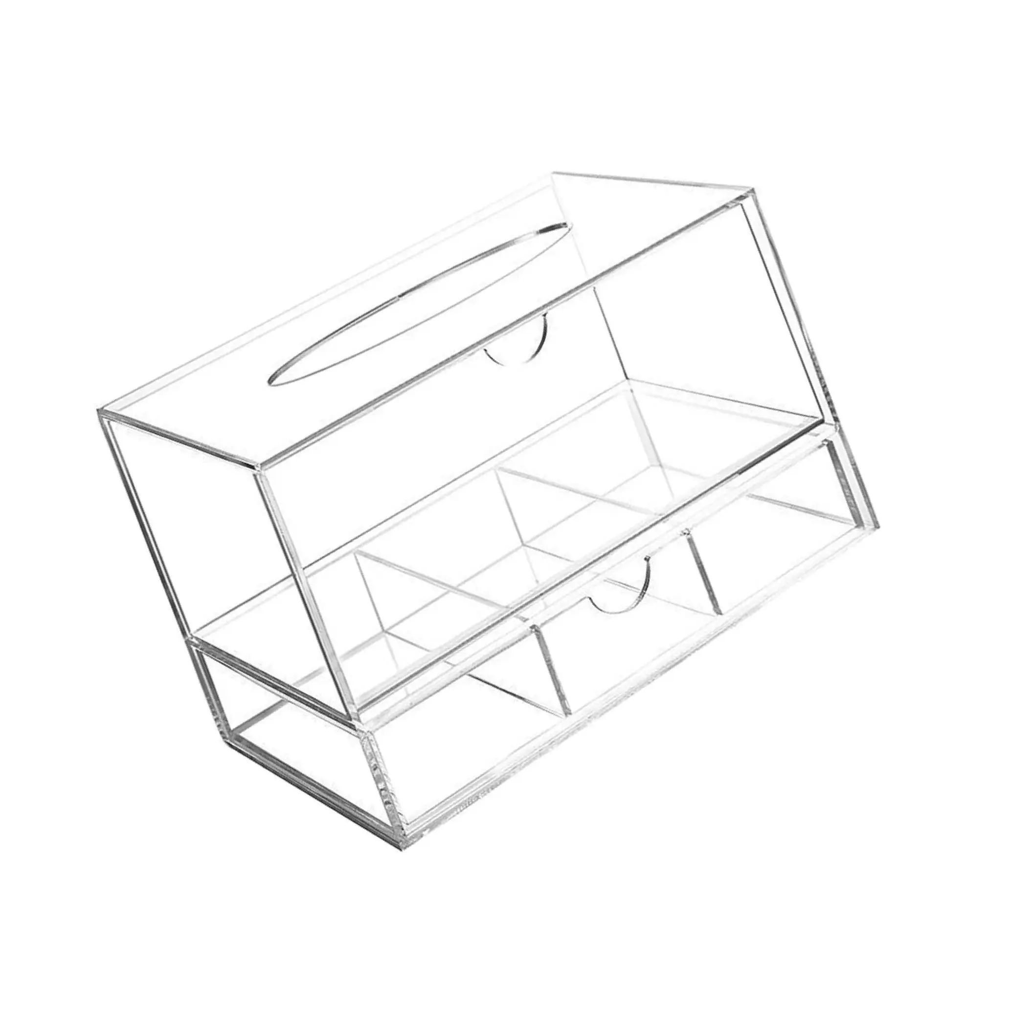 Acrylic Makeup Organizer Shelf Jewelry Holder Drawer Storage Box Clear