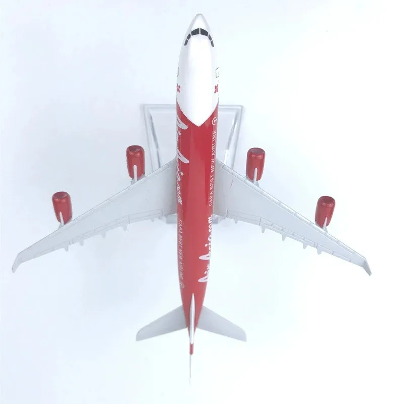 محاكاة سبيكة تذكارية 16 سنتيمتر AirAsia A340 نموذج طائرة طائرة دييكاست المعادن 1/400 مقياس أصدقاء ديكورات المنزل هدية بواسطة