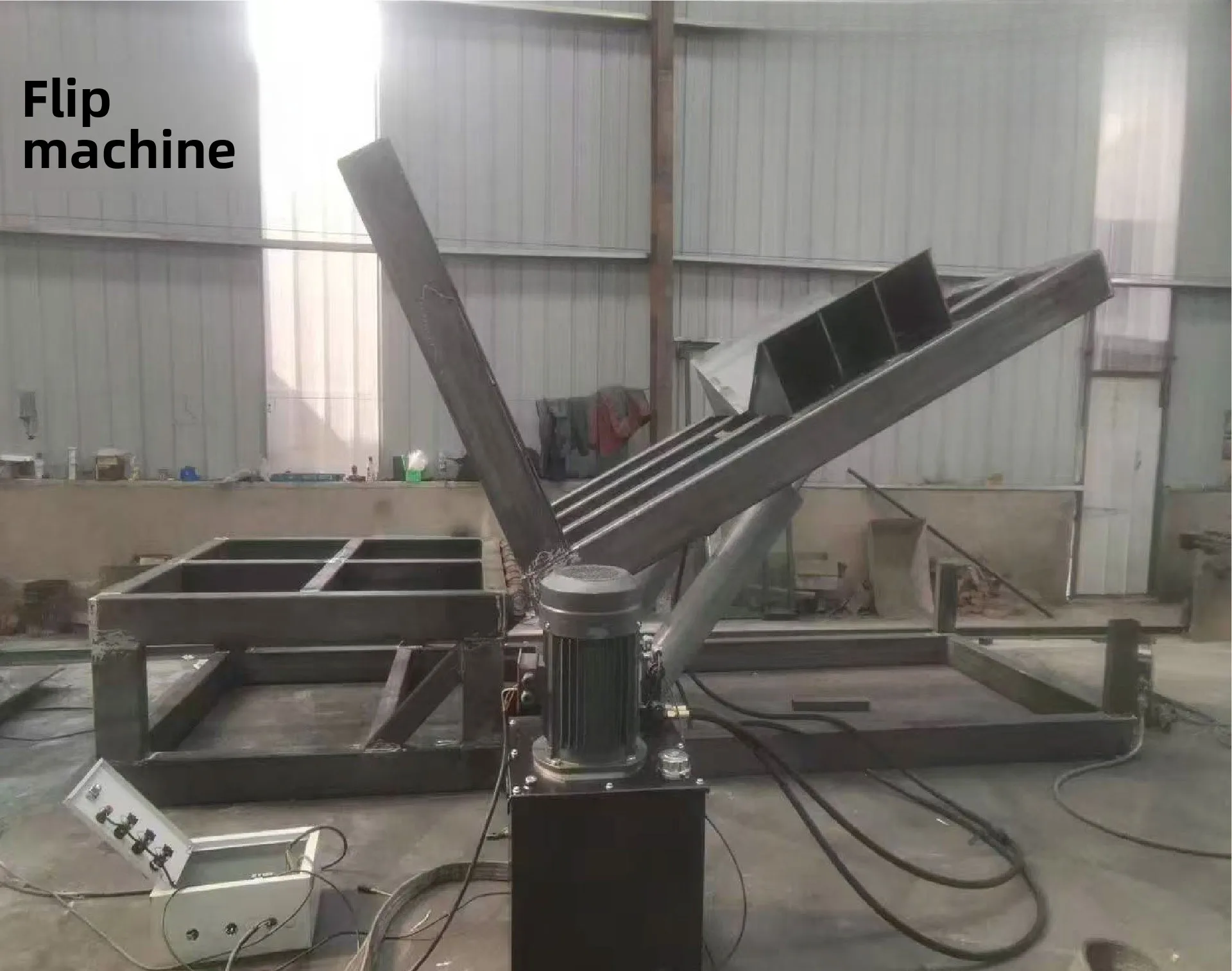 Hydraulic Plate Flipper 180 Degree Automatic Sheet Metal Panel Turning Machine for Steel Plate Mold Industrial Heavy Duty Use - view 4
