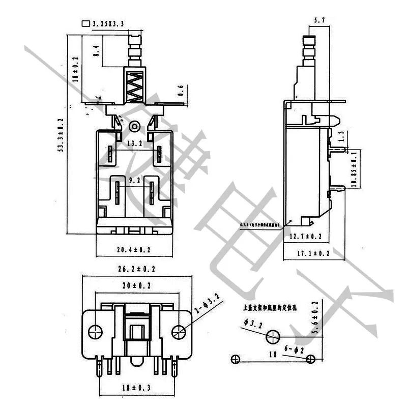 5pcs KDC-A11 Spring with Mounting Hole Large Power Supply Switch Self-Locking Switch High Current TV-5 Electric Heater Hot Fan