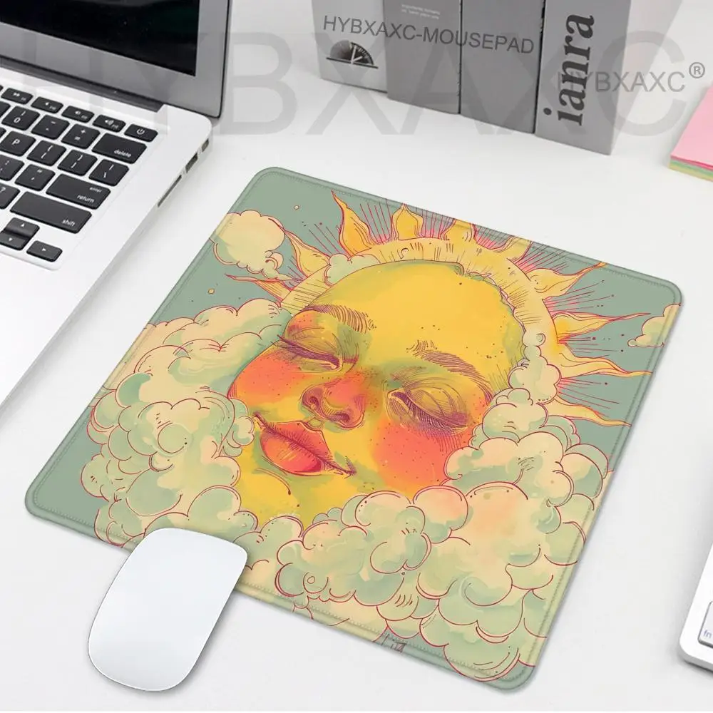 Cirrus Cloud Print Mouse Pad Happiness Sunshine Small Desk Pad Computer Keyboard Wireless Mouse Boy Girl Gift for Play games