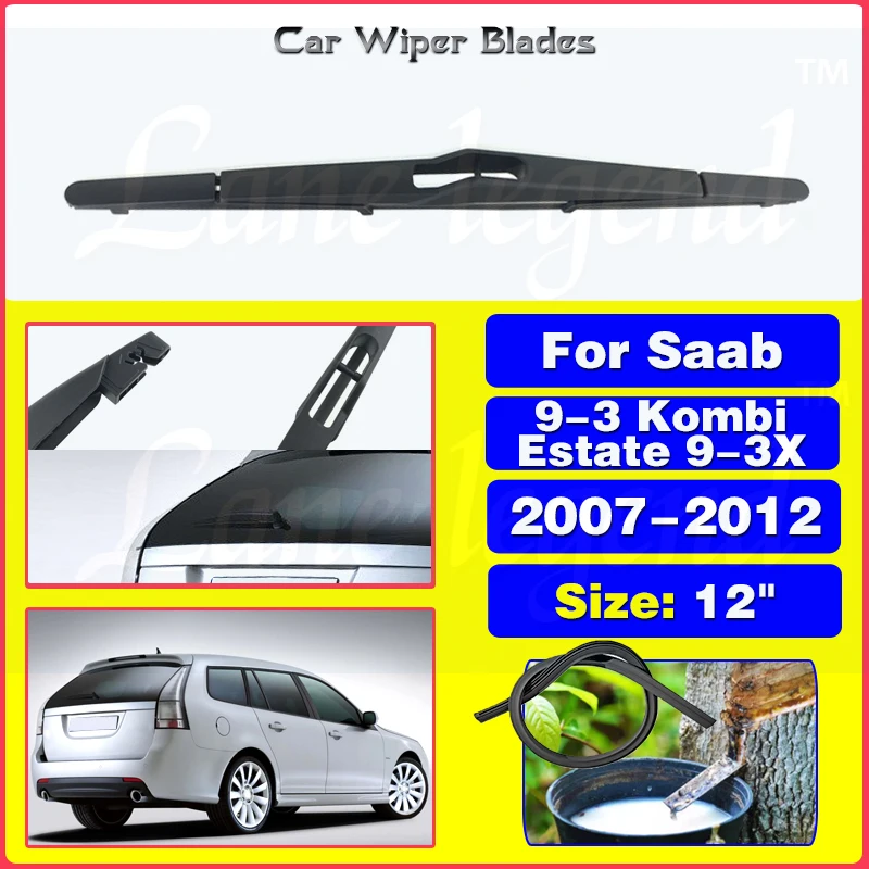 

Car Rear Wiper Blade Back Window Windscreen Windshield Wipers For Saab 9-3 Kombi Estate 9-3X 2007 - 2012 Auto Accessories 12"