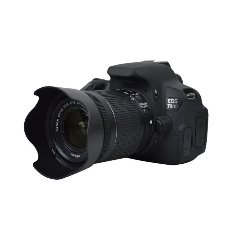 Cubierta de lente de EW-63C reversible, 58mm, ew63c, para Canon EF-S, 18-55mm, f/3,5-5,6 IS, STM aplicable, 700D, 100D, 750D, 760D