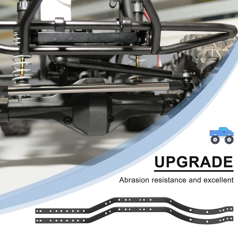 2Pcs/Set Steel Chassis Frame Rails For AXIAL SCX10 90027 SCX10 II 90046 90047 RC Car Crawler Truck Vehicle Model