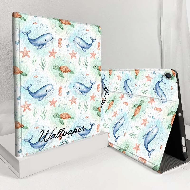 

A group of marine organisms Tablet Case For Samsung Galaxy Tab A A7 A8 A9 A11 S6 S11 Lite Plus 10.1 10.4 10.5 Inch