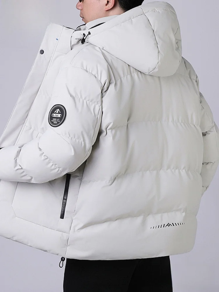 

Paul High-End Multifunctional Hooded down Cotton Jaet Men's Large Size Super Thi Winter Coat Zero Deee Functionali Ou...