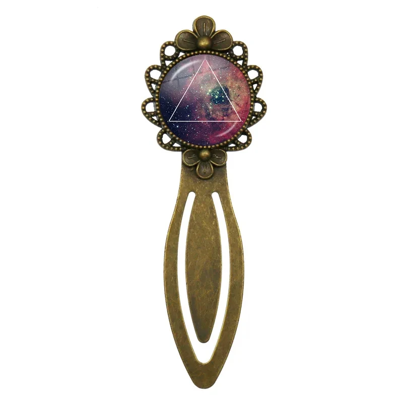 Creative Charming Nebula Metal Bookmarks For BookGalaxy Space Crystal Space Universe Milky Way Stationery Supplies