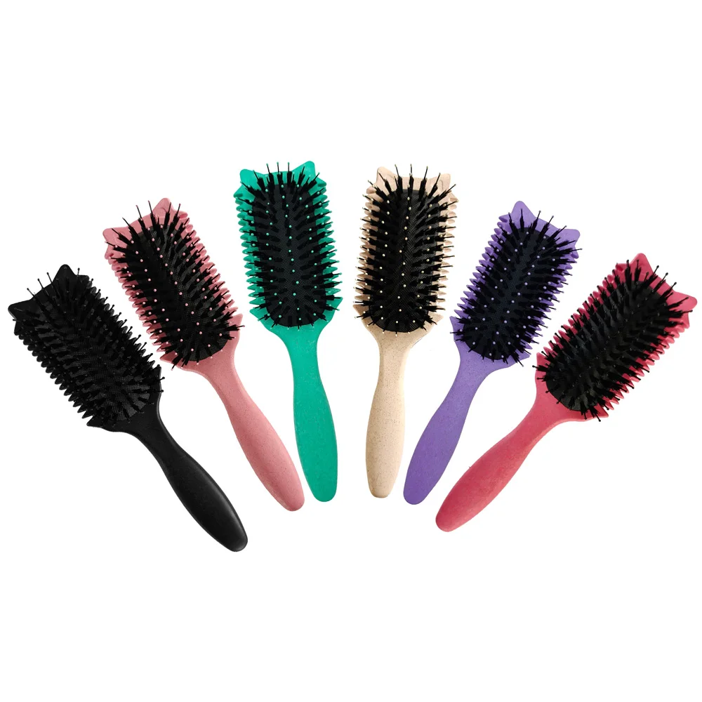 New Curly Hair Brush Bristle Nylon Shaped Curly Hair Comb Scalp Massage And Anti-static Fluffy Hair Brush Hairstyle Tools