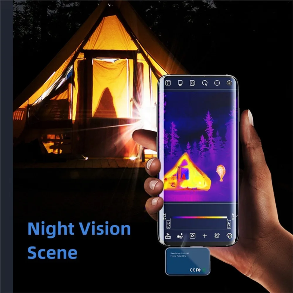 T7 256*192 Android card-in thermal imaging camera 25Hz, supports multi-language for photos