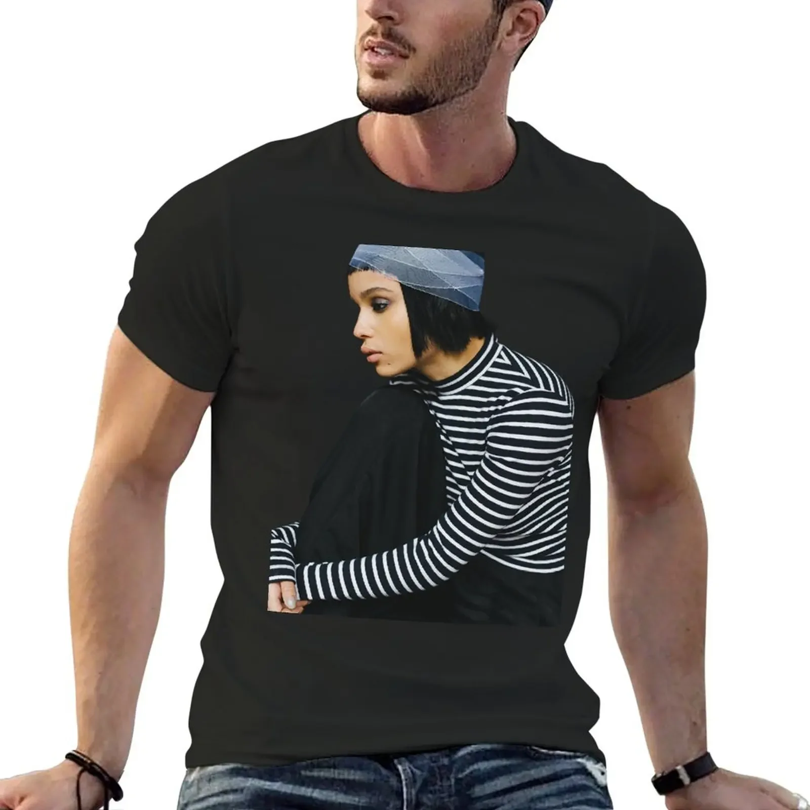 

Zoe Kravitz T-Shirt custom shirt blue archive custom t shirt plain white t shirts men