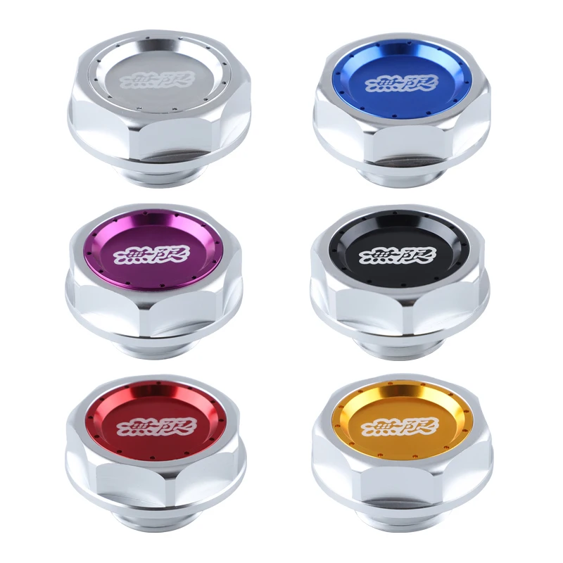 Mugen Aluminum Engine Oil Cap Tank Cover for Honda Civic Fit Accord CR-V XR-V Vezel black red sliver blue