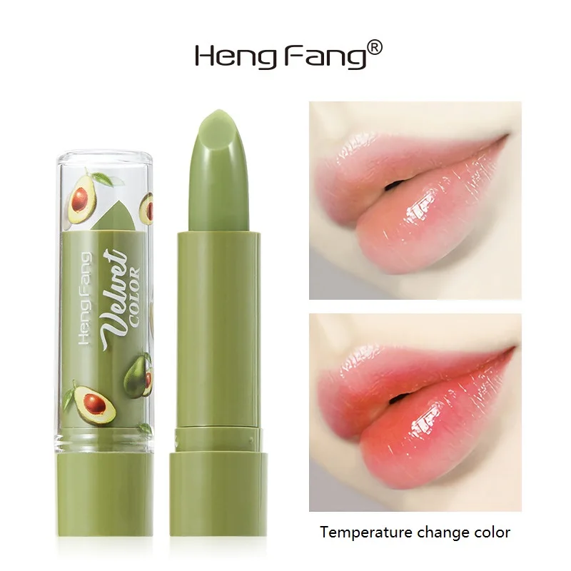 12Pcs/lot Hengfang Avocado Velvet Jelly Matte Lipstick Color Changing Lip Balm Makeup Waterproof Long Lasting Lip Set Cosmetic