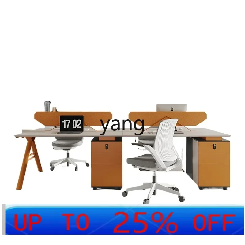 

LMM simple and modern 2 pairs/4/four/6 six-person screen workstation office desk and chair combination